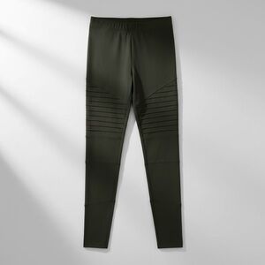 Olive + Oak Olive Green Moto Leggings High Rise Athletic Pants NWT Size XS